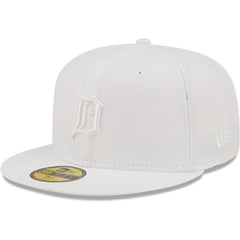 Detroit Tigers White on White 59FIFTY Fitted Hat | New Era