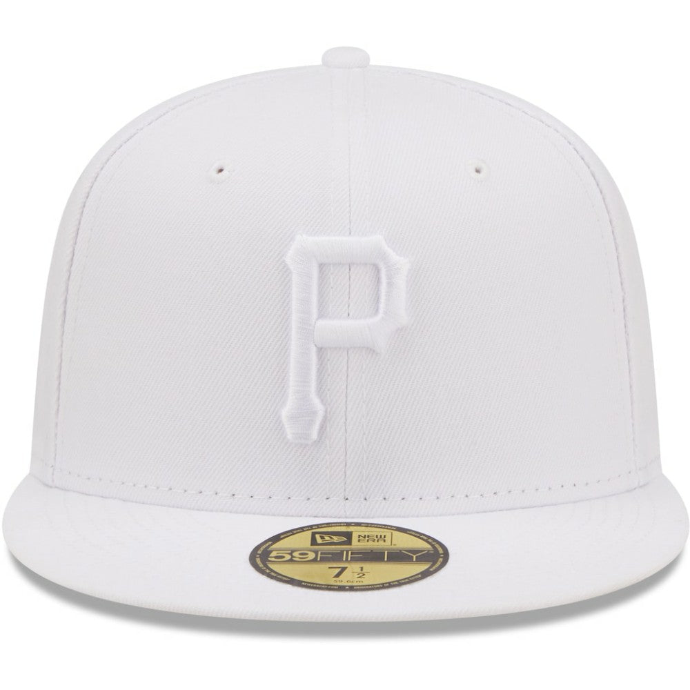 Pittsburgh Pirates White on White 59FIFTY Fitted Hat | New Era