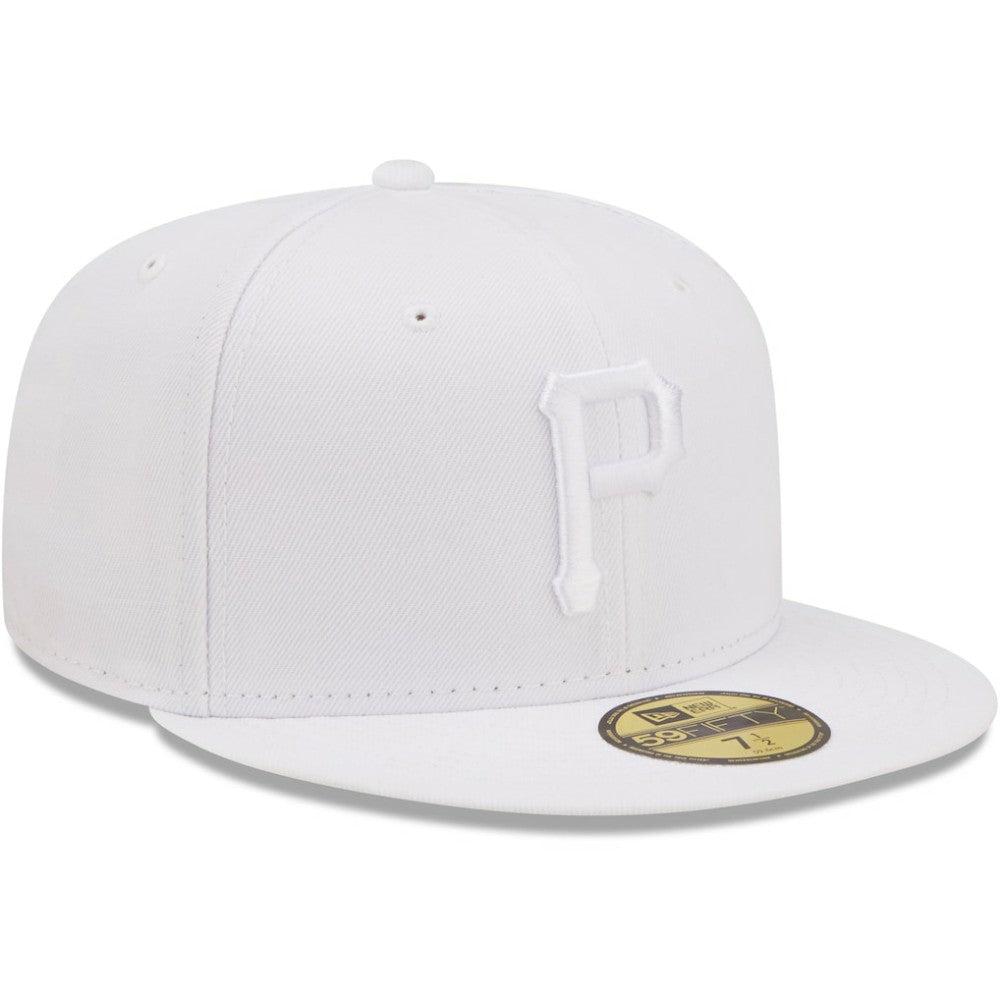 Pittsburgh Pirates White on White 59FIFTY Fitted Hat | New Era