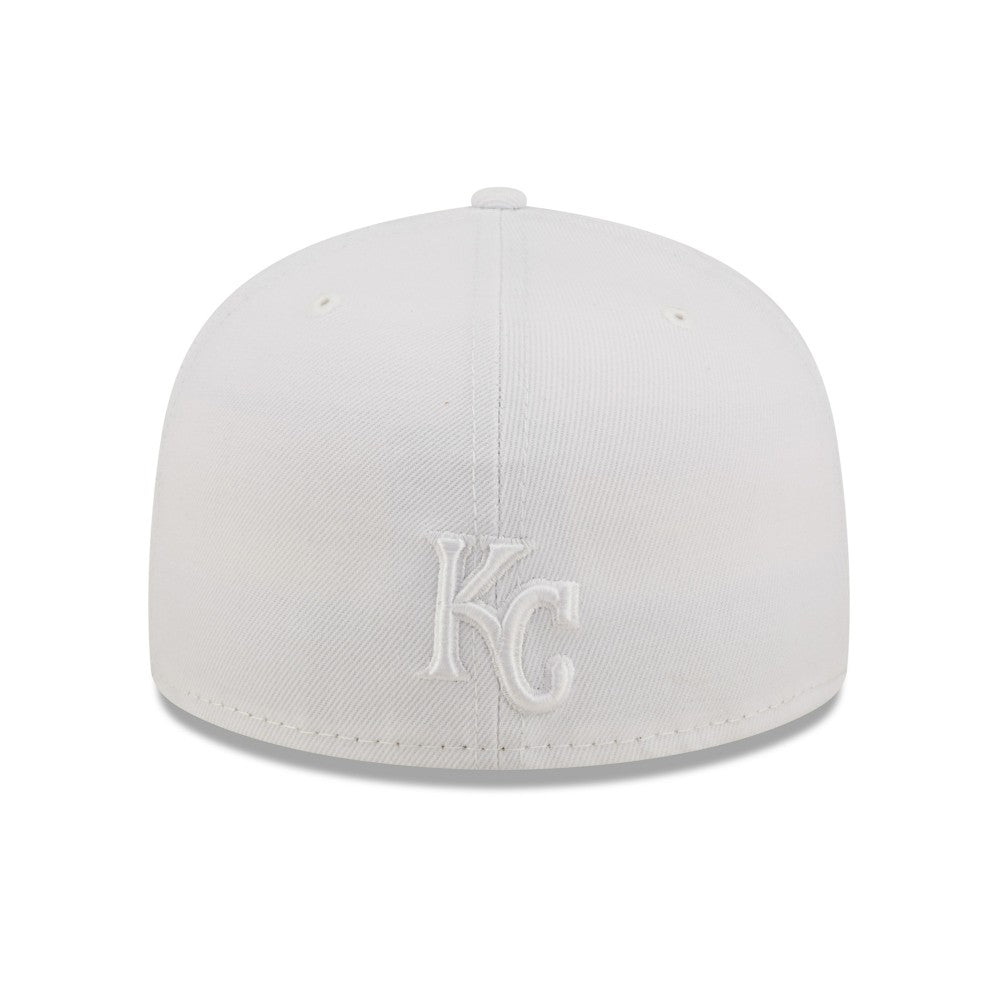 Kansas City Royals White on White 59FIFTY Fitted Hat | New Era