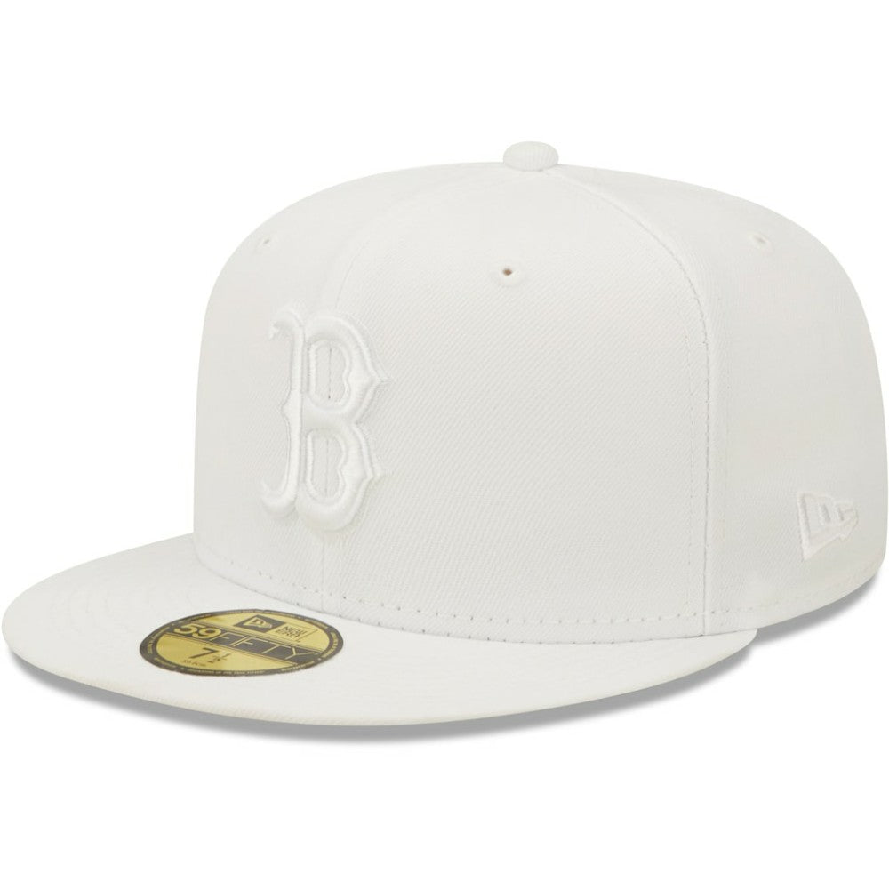 Boston Red Sox White on White 59FIFTY Fitted Hat | New Era