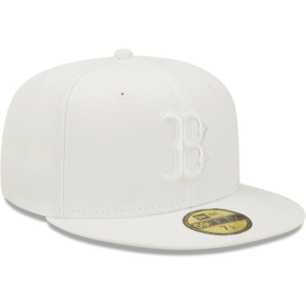 Boston Red Sox White on White 59FIFTY Fitted Hat | New Era