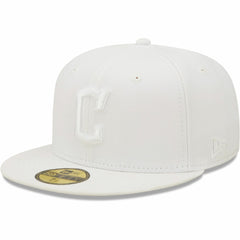 Cleveland Guardians White on White 59FIFTY Fitted Hat | New Era