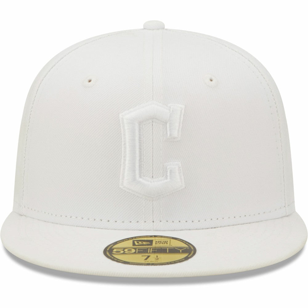 Cleveland Guardians White on White 59FIFTY Fitted Hat | New Era