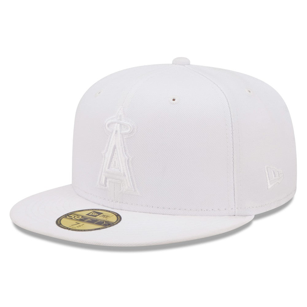 Los Angeles Angels White on White 59FIFTY Fitted Hat | New Era