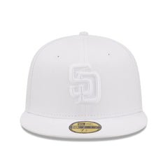San Diego Padres White on White 59FIFTY Fitted Hat | New Era