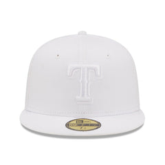 Texas Rangers White on White 59FIFTY Fitted Hat | New Era
