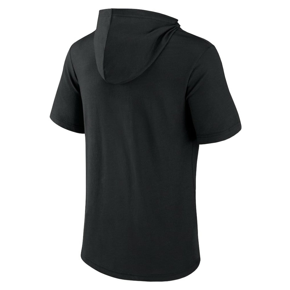 Chicago White Sox Iconic Rebel Short Sleeve Hooded Top Black