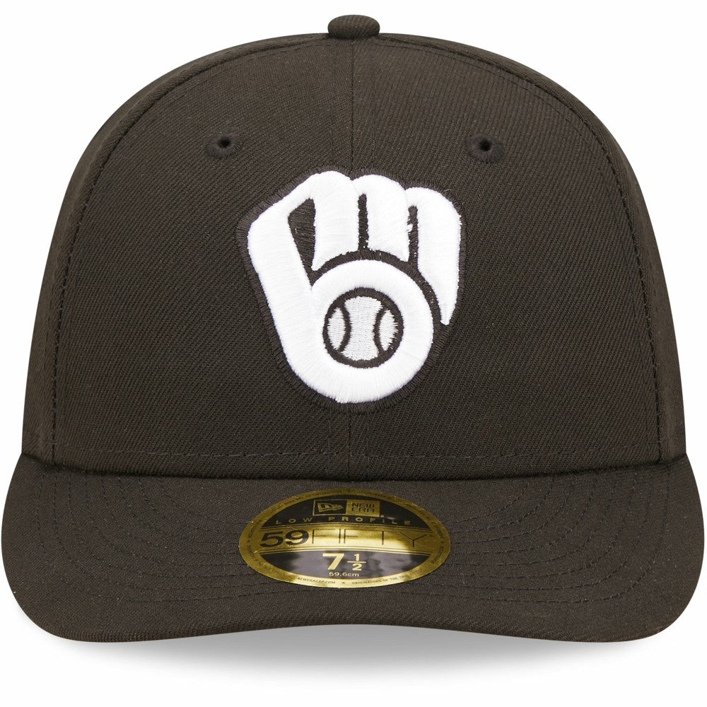 Milwaukee Brewers Black & White Low Profile 59FIFTY Fitted Hat | New Era