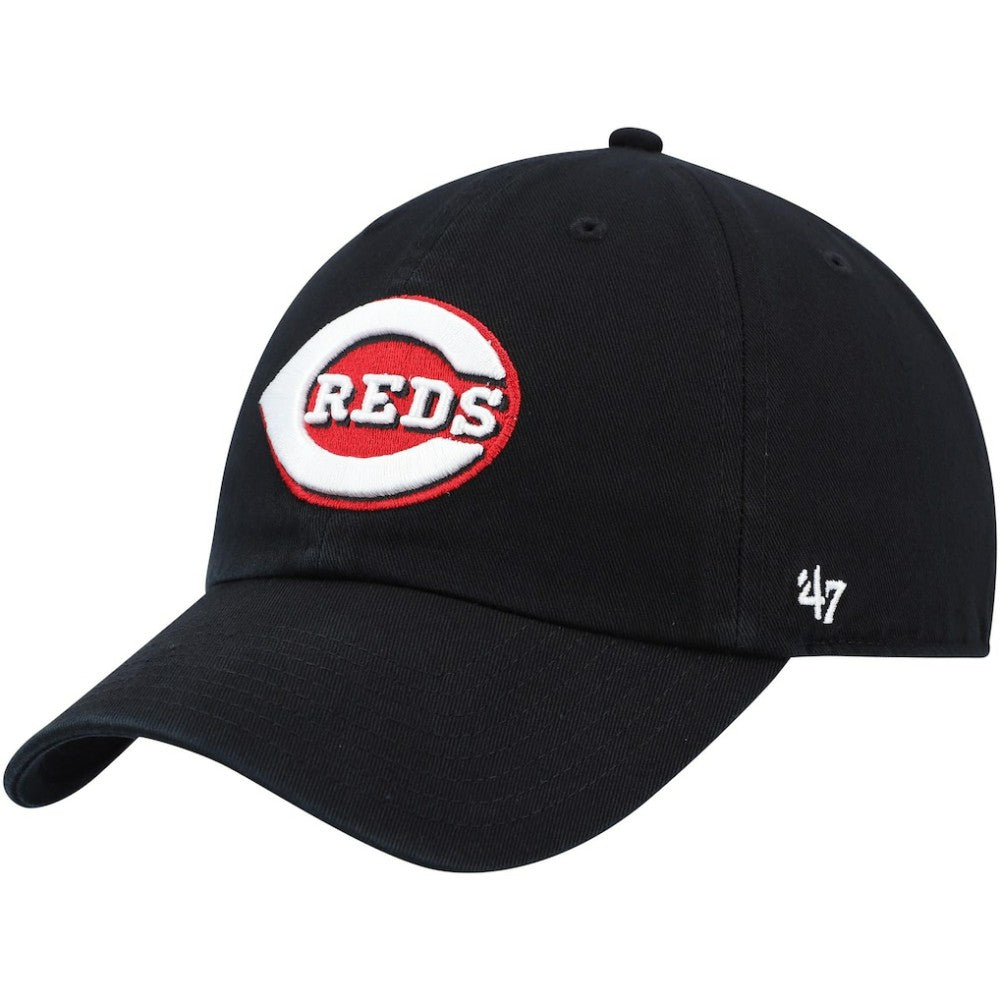 Cincinnati Reds Clean Up Adjustable Hat Black | 47 brand