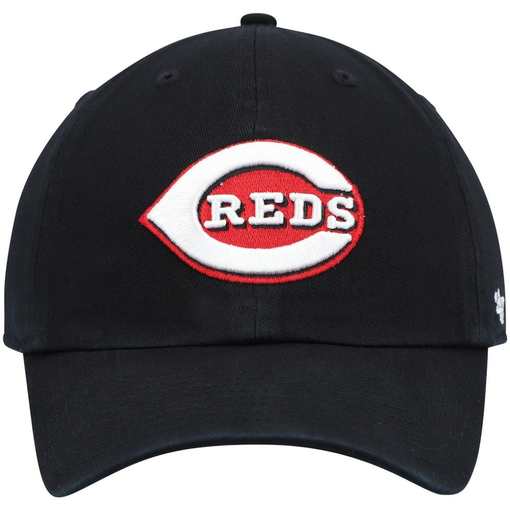 Cincinnati Reds Clean Up Adjustable Hat Black | 47 brand
