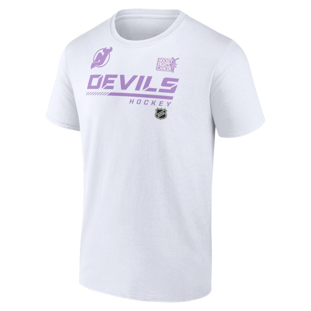 New Jersey Devils NHL Hockey Fights Cancer T-Shirt White