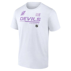New Jersey Devils NHL Hockey Fights Cancer T-Shirt White