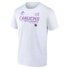 Vancouver Canucks NHL Hockey Fights Cancer T-Shirt White