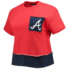 Atlanta Braves Refried Apparel Women's Cropped T-Shirt Red