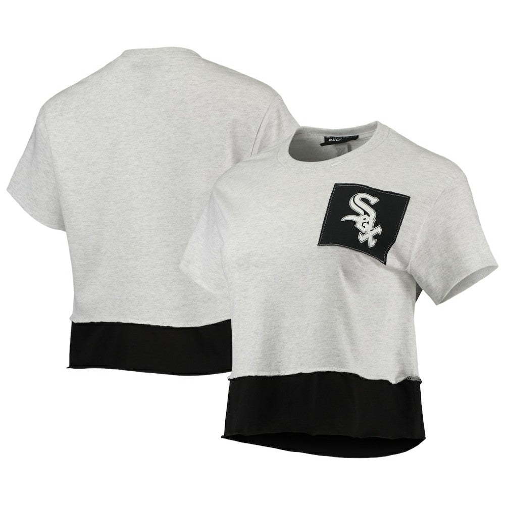 Chicago White Sox Refried Apparel Women's Cropped T-Shirt Heathered Gray