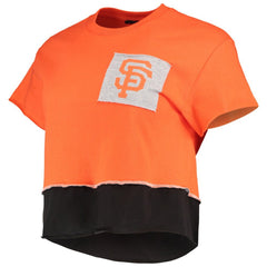 San Francisco Giants Refried Apparel Women's Cropped T-Shirt Orange