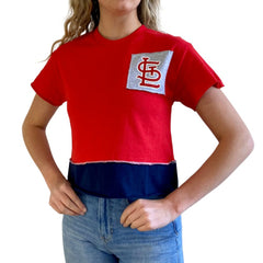 St. Louis Cardinals Refried Apparel Women's Cropped T-Shirt Red