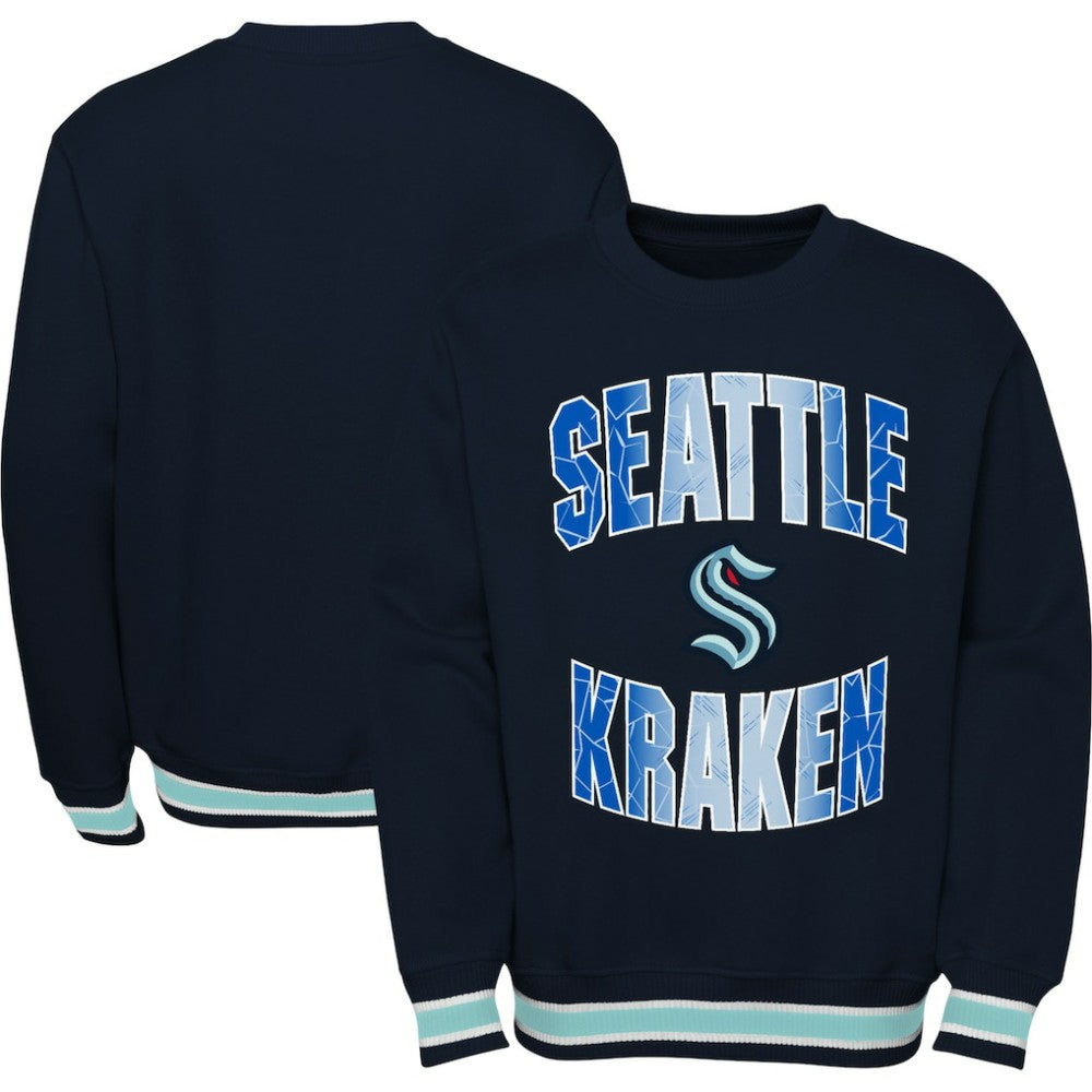 Seattle Kraken Youth Classic Blueliner Pullover Sweatshirt Deep Sea Blue