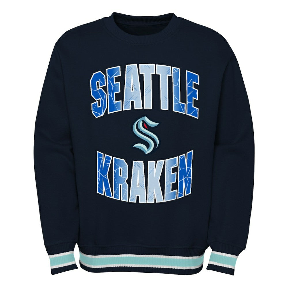 Seattle Kraken Youth Classic Blueliner Pullover Sweatshirt Deep Sea Blue