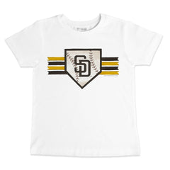 San Diego Padres Tiny Turnip Youth Base Stripe T-Shirt White