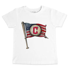 Cleveland Guardians Tiny Turnip Youth Baseball Flag T-Shirt White