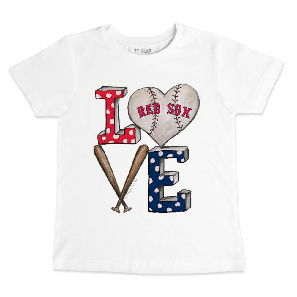 Boston Red Sox Tiny Turnip Youth Baseball Love T-Shirt White