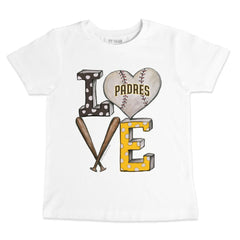 San Diego Padres Tiny Turnip Youth Baseball Love T-Shirt White