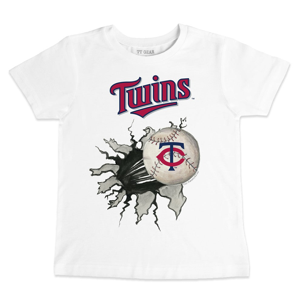 Minnesota Twins Tiny Turnip Youth Baseball Tear T-Shirt White