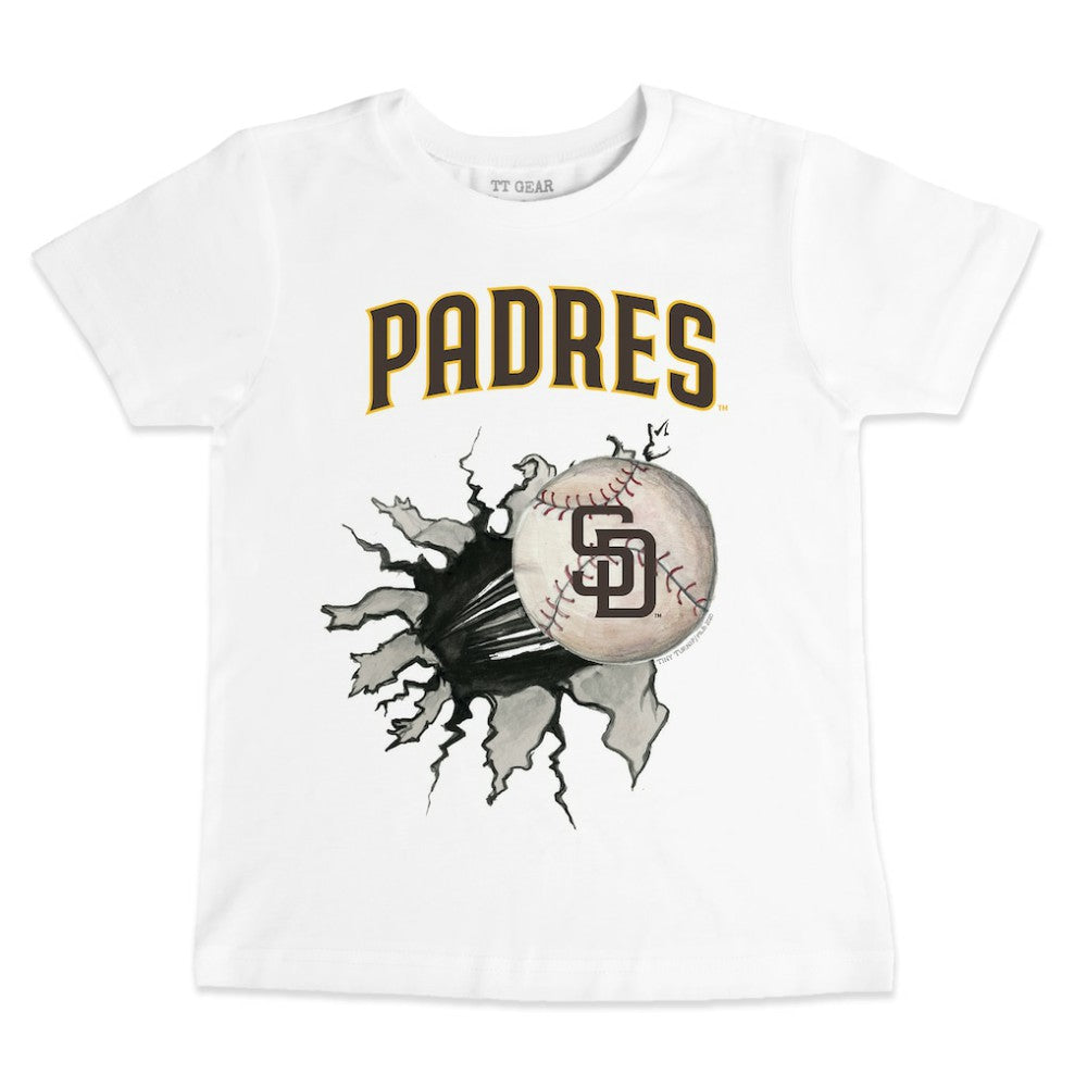 San Diego Padres Tiny Turnip Youth Baseball Tear T-Shirt White