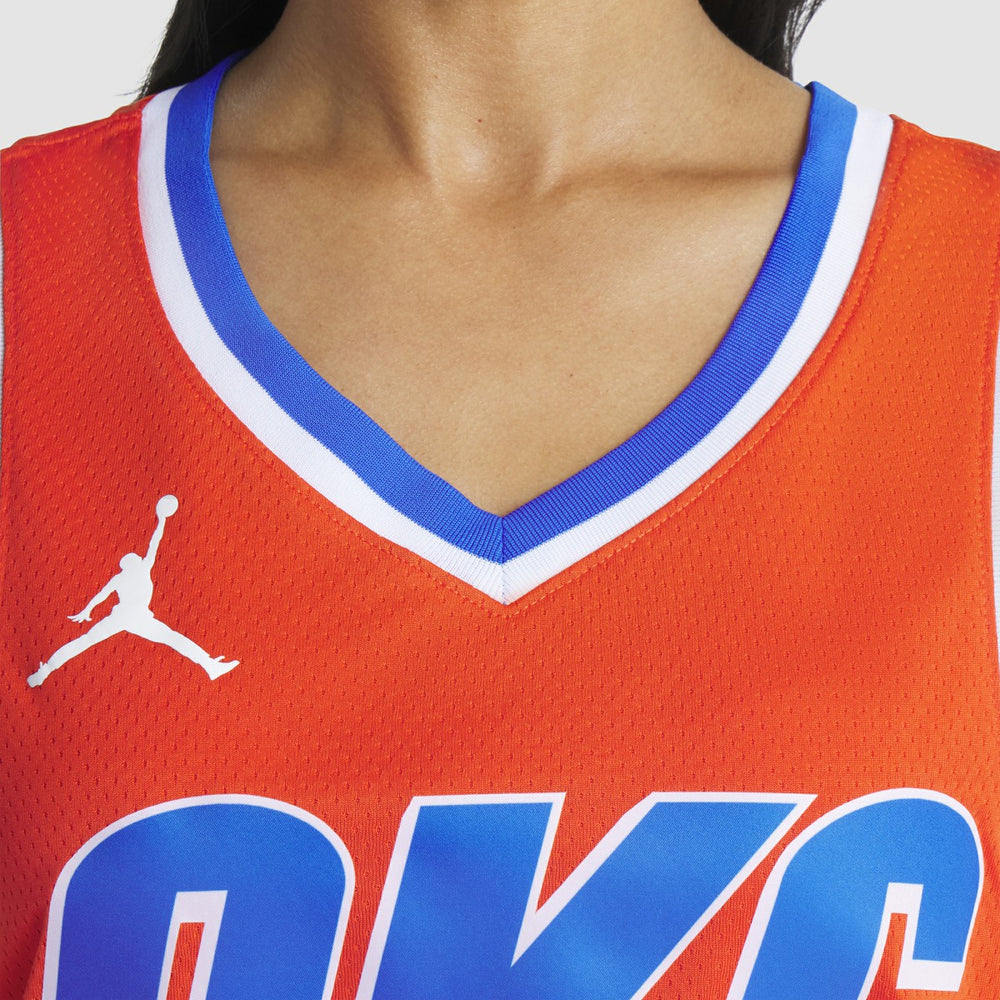 Shai Gilgeous-Alexander Oklahoma City Thunder Jordan Brand Unisex Swingman Jersey - Statement Edition - Orange for sale