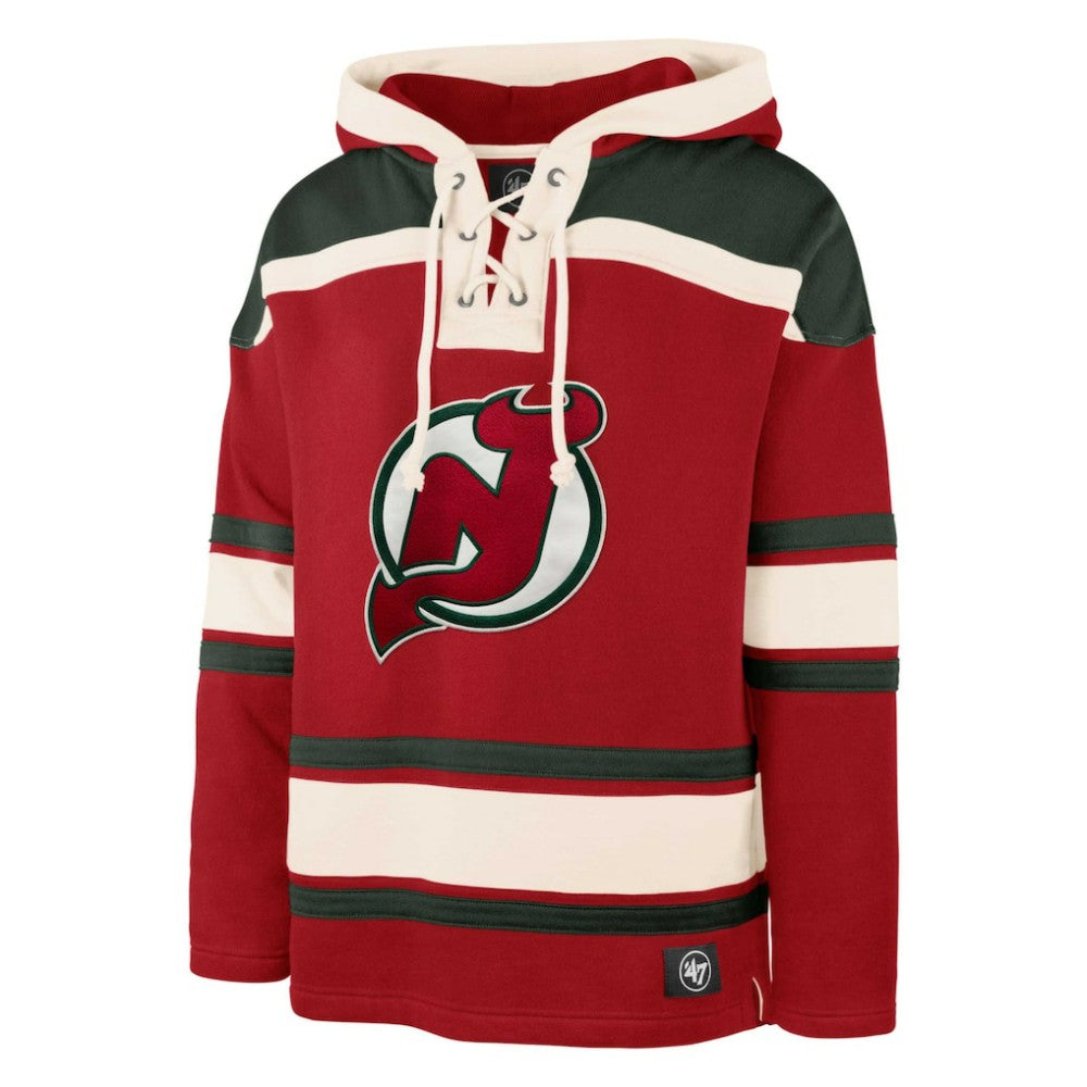 Martin Brodeur New Jersey Devils '47 Retired Player Name & Number Lacer Pullover Hoodie Red