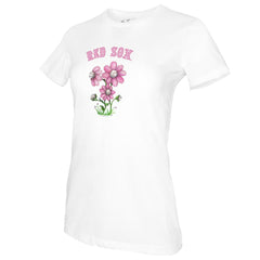 Boston Red Sox Tiny Turnip Women's Blooming Baseballs T-Shirt White