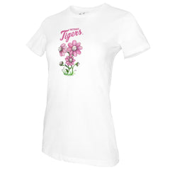 Detroit Tigers Tiny Turnip Women's Blooming Baseballs T-Shirt White
