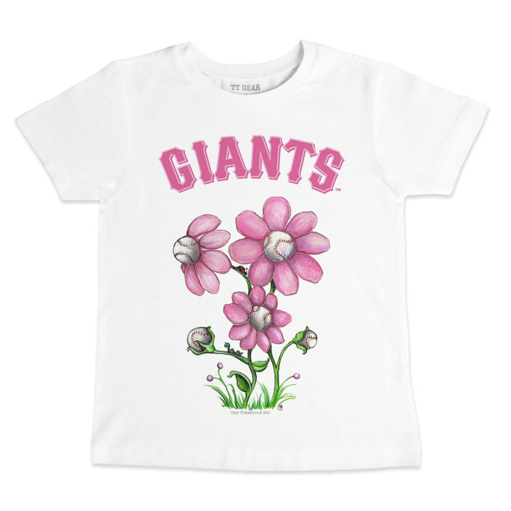 San Francisco Giants Tiny Turnip Youth Blooming Baseballs T-Shirt White