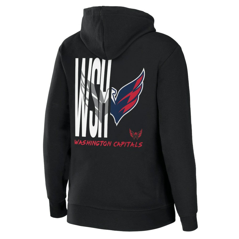 Washington Capitals WEAR by Erin Andrews Women's Sponge Fleece Full-Zip Hoodie Black