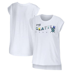 Seattle Kraken WEAR by Erin Andrews Women's Greetings From Muscle T-Shirt White