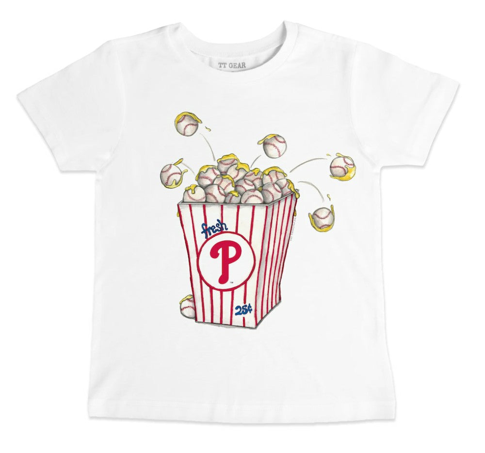 Philadelphia Phillies Tiny Turnip Youth Popcorn T-Shirt White