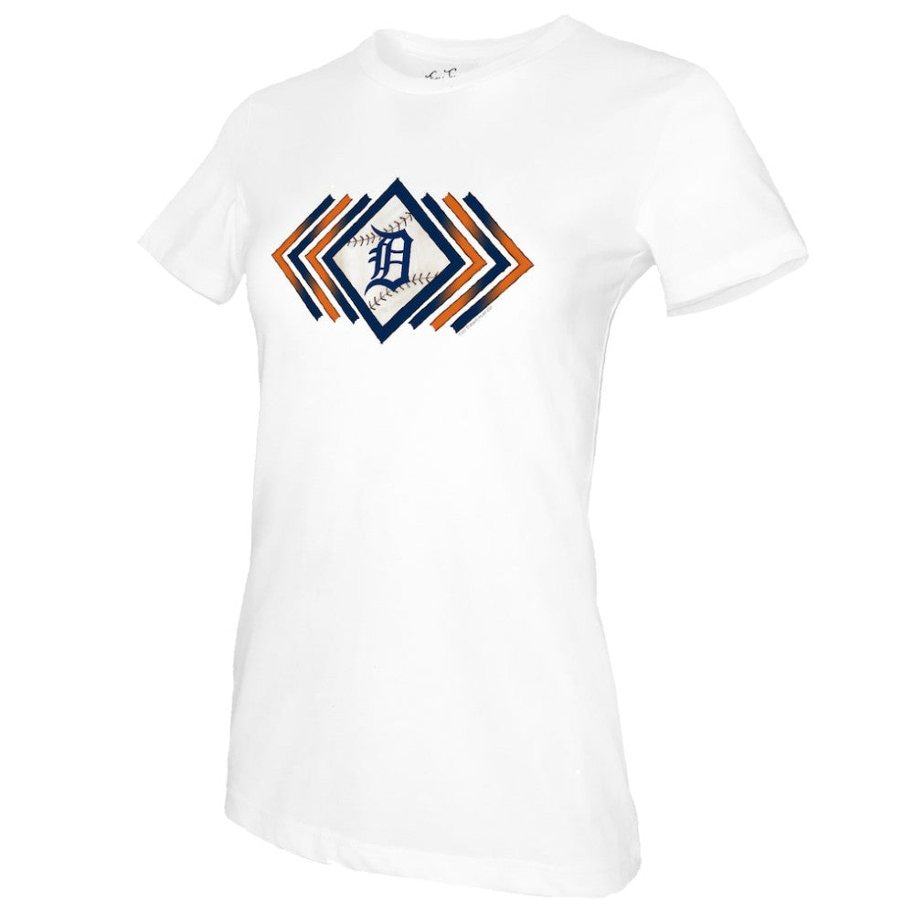 Detroit Tigers Tiny Turnip Women's Prism Arrows T-Shirt White