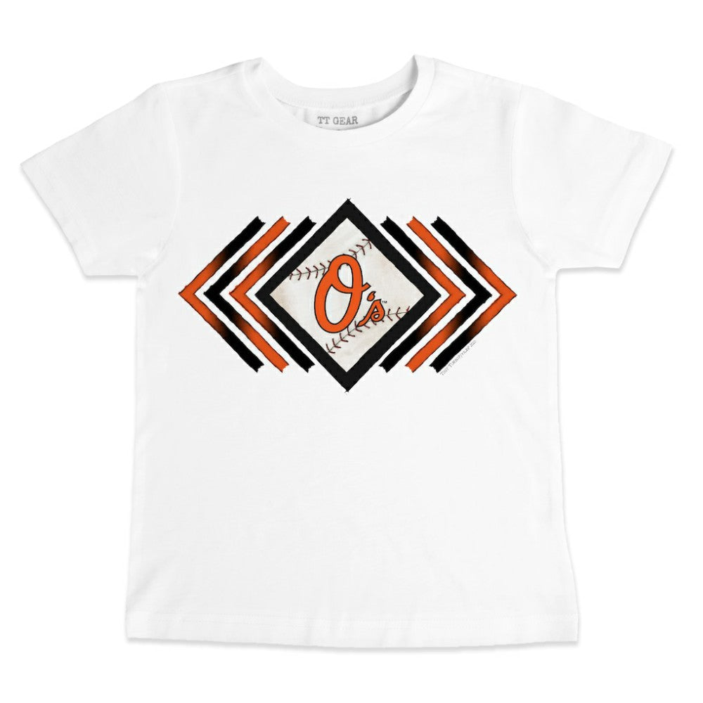 Baltimore Orioles Tiny Turnip Youth Prism Arrows T-Shirt White