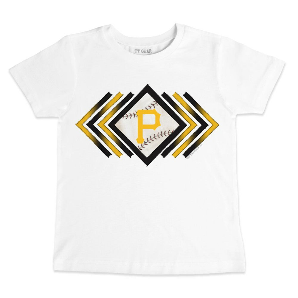 Pittsburgh Pirates Tiny Turnip Youth Prism Arrows T-Shirt White