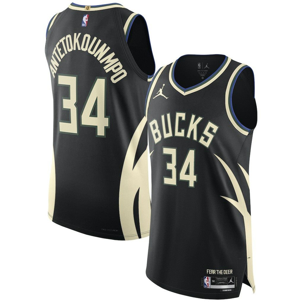 Giannis Antetokounmpo Milwaukee Bucks Jordan Brand Authentic Player Jersey - Statement Edition - Black cheap