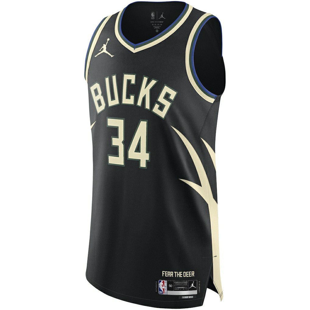 Giannis Antetokounmpo Milwaukee Bucks Jordan Brand Authentic Player Jersey - Statement Edition - Black cheap