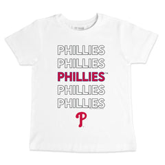 Philadelphia Phillies Tiny Turnip Youth Stacked T-Shirt White