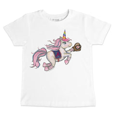 Atlanta Braves Tiny Turnip Youth Unicorn T-Shirt White
