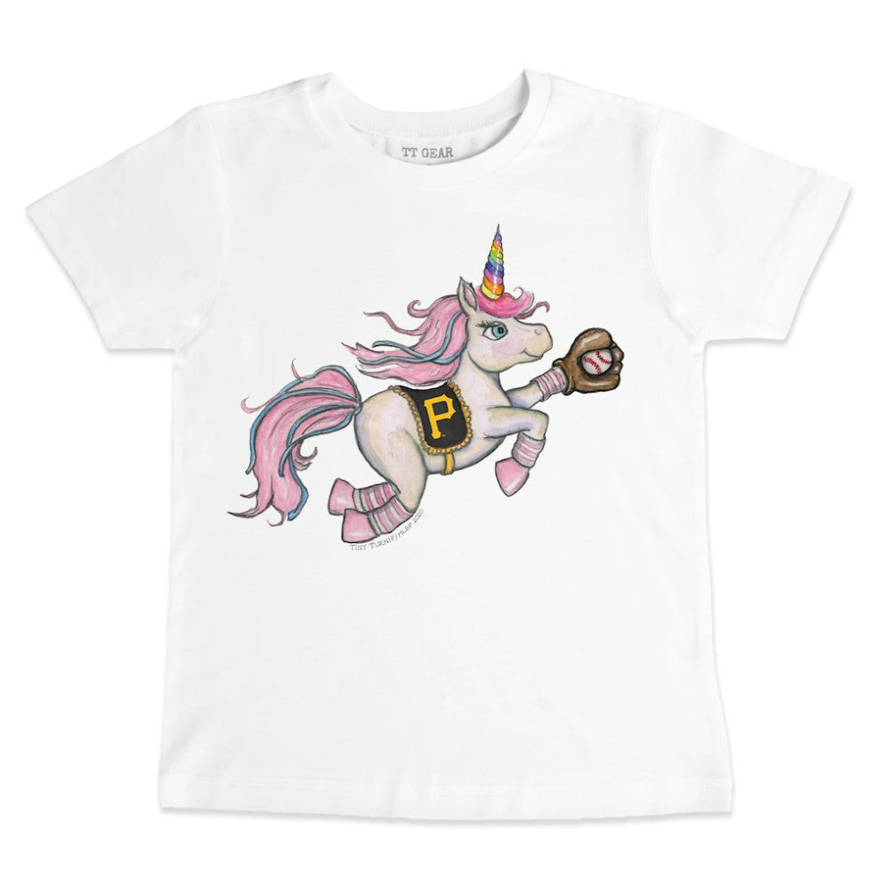 Pittsburgh Pirates Tiny Turnip Youth Unicorn T-Shirt White