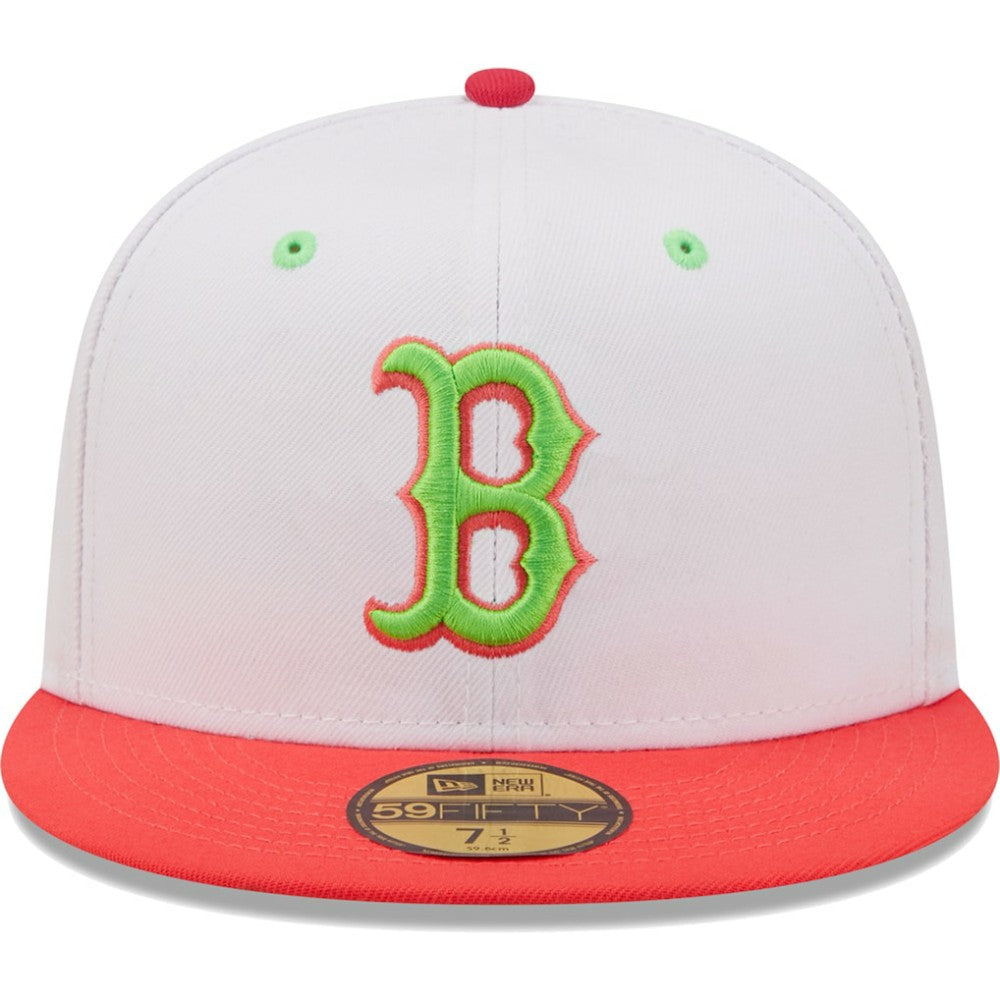 Boston Red Sox 2004 World Series Strawberry Lolli 59FIFTY Fitted Hat White/Coral | New Era