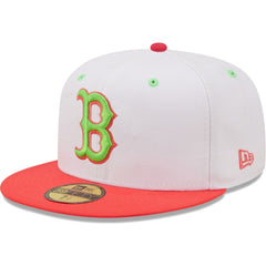 Boston Red Sox 2004 World Series Strawberry Lolli 59FIFTY Fitted Hat White/Coral | New Era