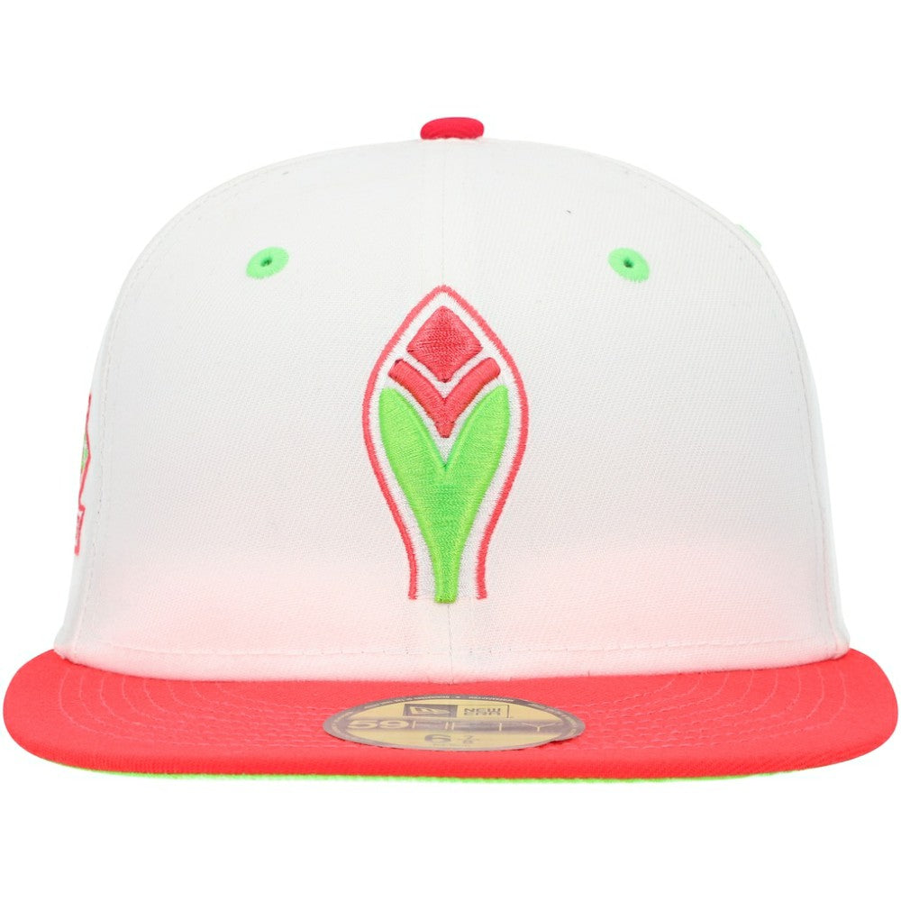 Atlanta Braves 150th Anniversary Strawberry Lolli 59FIFTY Fitted Hat White/Coral | New Era