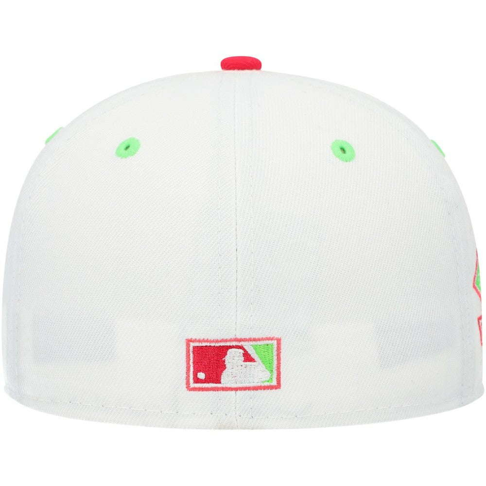 Atlanta Braves 150th Anniversary Strawberry Lolli 59FIFTY Fitted Hat White/Coral | New Era